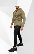Load image into Gallery viewer, Saxony Zip-Up Hoodie Straight Khaki
