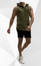 Load image into Gallery viewer, Proline Sleeveless Hooded Tank Scoop Khaki
