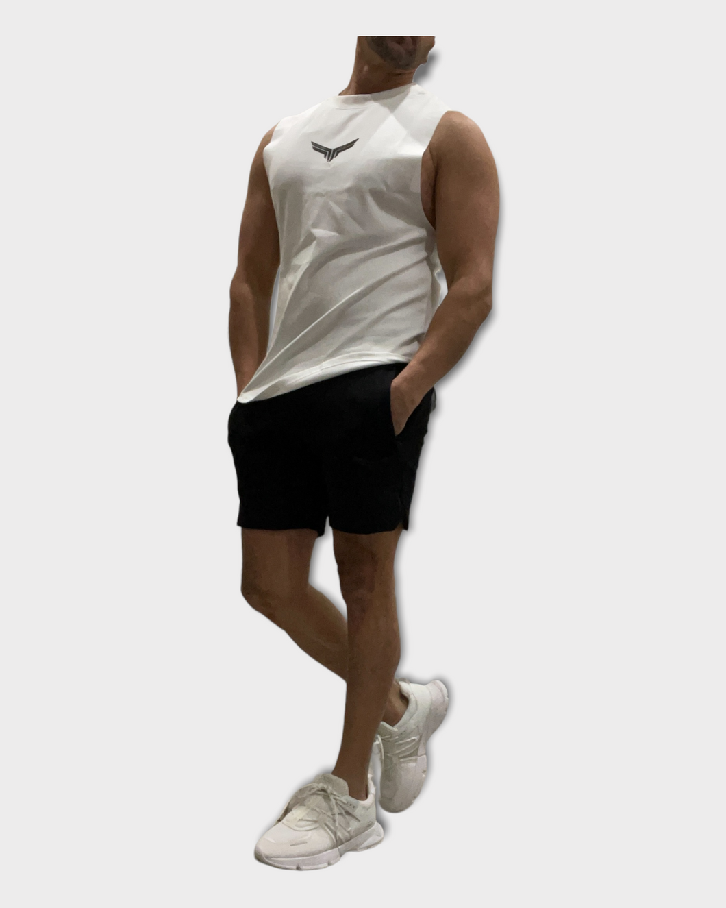 Muscle Tank Scoop  White