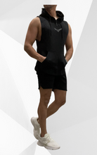 Load image into Gallery viewer, Proline Sleeveless Hooded Tank Scoop Black
