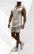 Load image into Gallery viewer, Proline Sleeveless Hooded Tank Scoop White
