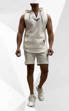 Load image into Gallery viewer, Proline Sleeveless Hooded Tank Scoop White
